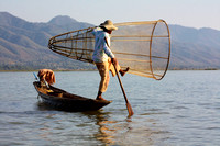 107 Burma - An Intha fisherman, Inle Lake (2), Burma (Myanmar), photo by Yvonne Gordon