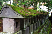 Mossy statues on the Togakushi Kodo Trail